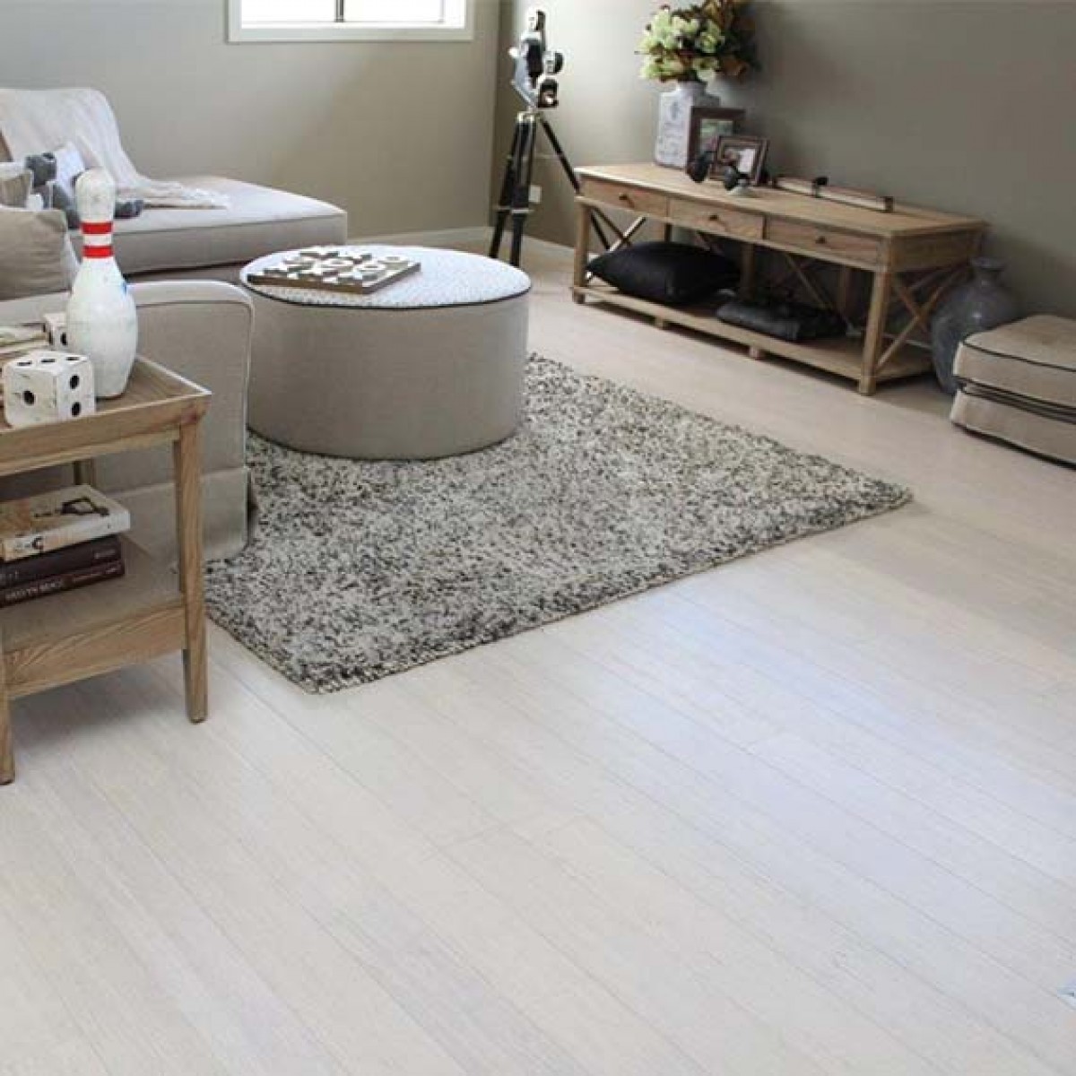 Parquet flottant en Bambou  couleur Blanc   clipser 